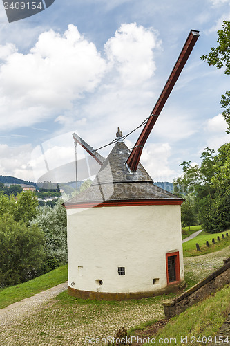 Image of Trier medieval crane germany