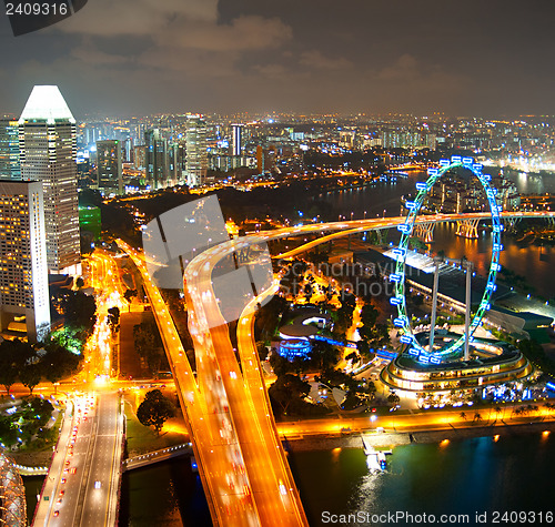 Image of Singapore's evening cityscape