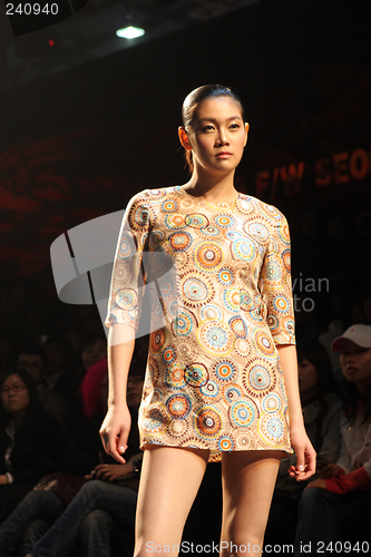 Image of Asian model on the catwalk