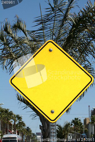Image of Blank Yellow Sign