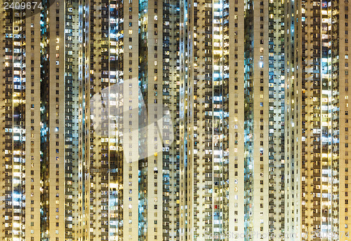 Image of illuminated residential building