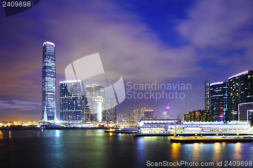 Image of Kowloon district at night