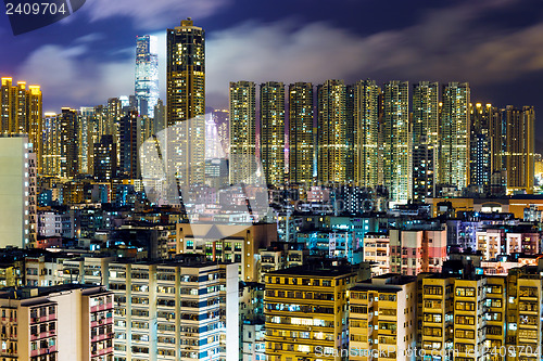 Image of Housing in Hong Kong at night