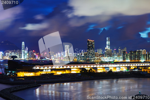 Image of Hong Kong skyline at night