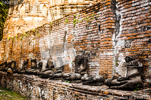 Image of broken Buddha at Ayuttaya, Thailand