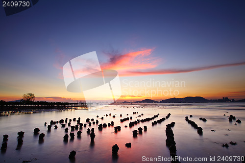 Image of Sunset with sea