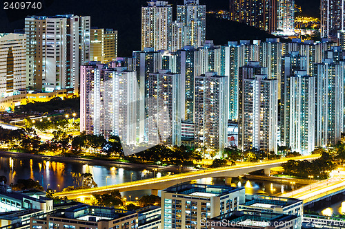 Image of Abundant cityscape at night