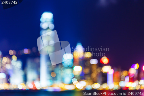 Image of Defocused of cityscape in Hong Kong