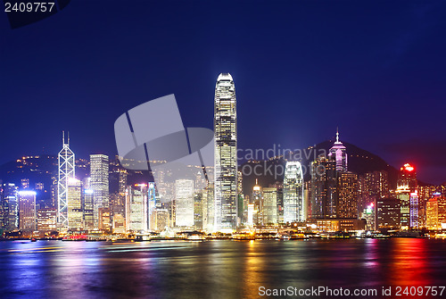 Image of Hong Kong skyline at night