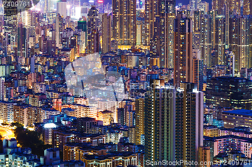 Image of Hong Kong city at night