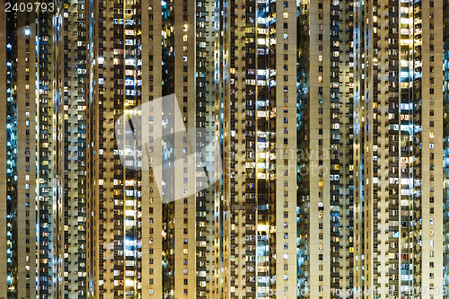 Image of illuminated residential building