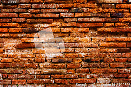 Image of Detail of ancient brick wall