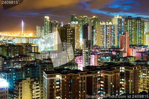 Image of Hong Kong city at night