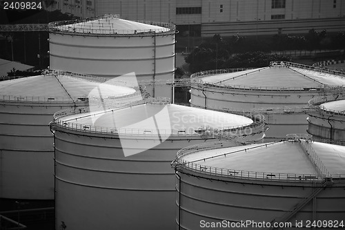 Image of Oil tank in monochrome