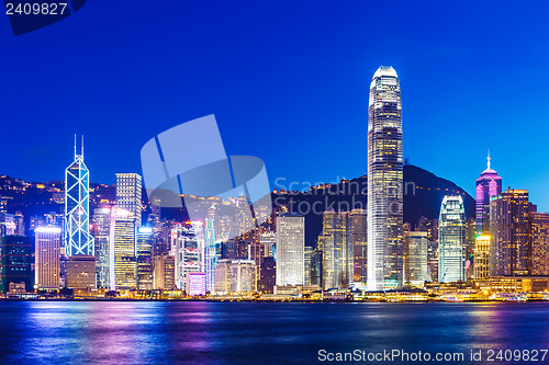 Image of Hong Kong skyline at evening