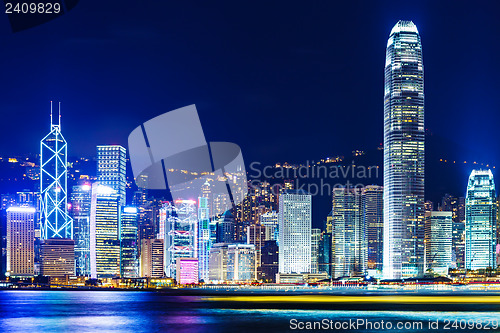 Image of Hong Kong city at night