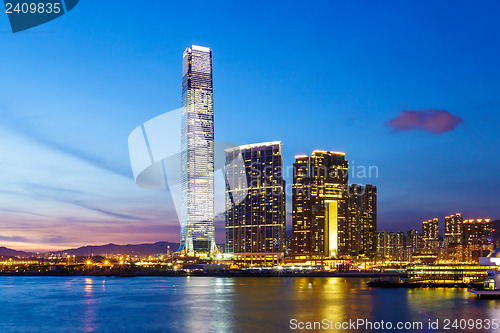 Image of Kowloon area at night