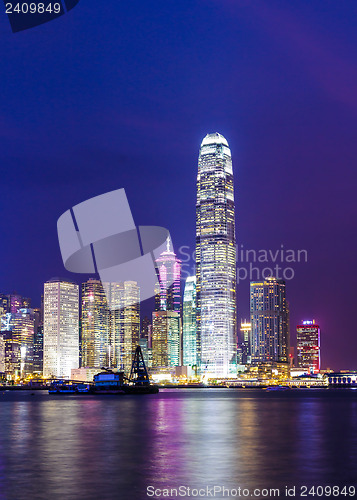 Image of Hong Kong city at night