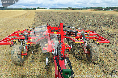 Image of Tilling a Field As Seen from Tractor