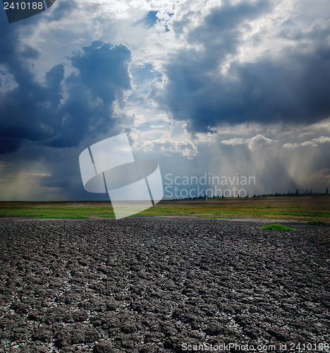 Image of drought earth and dramatic sky