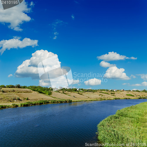Image of river and blue sky