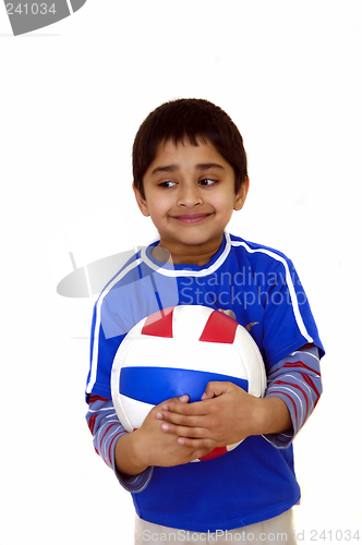 Image of Kid with Volleyball