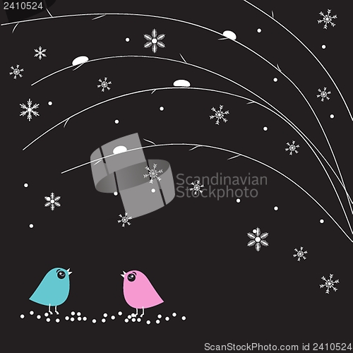 Image of Christmas card with holiday elements.