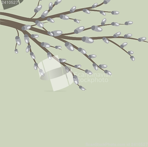 Image of Easter vintage card. Vector illustration.