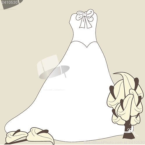 Image of Wedding background with dress