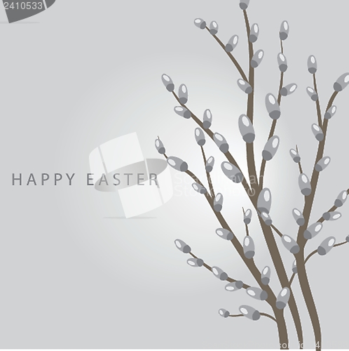 Image of Easter vintage card. Vector illustration.