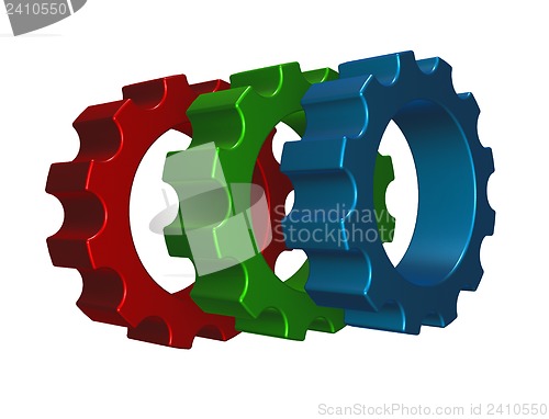 Image of rgb gear wheels