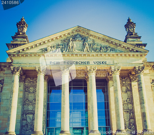 Image of Retro look Reichstag, Berlin