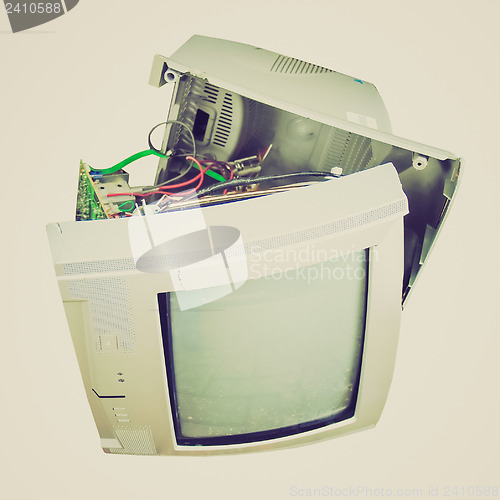 Image of Retro look Old TV set