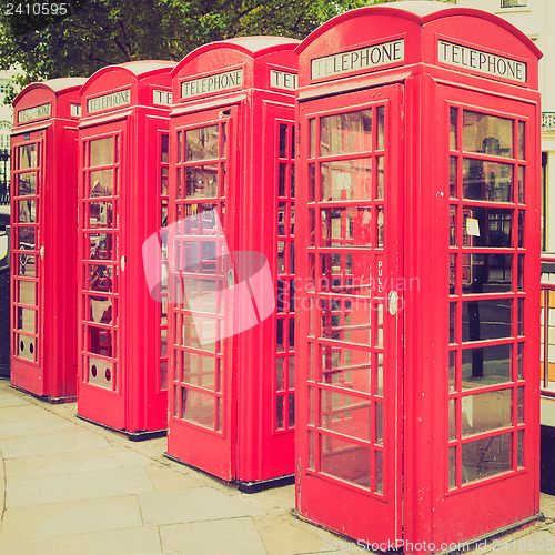 Image of Vintage look London telephone box