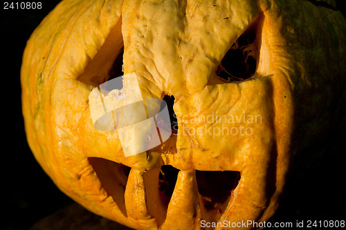 Image of helloween pumpkin in evening