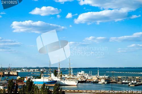 Image of marine port in Odessa, ukraine