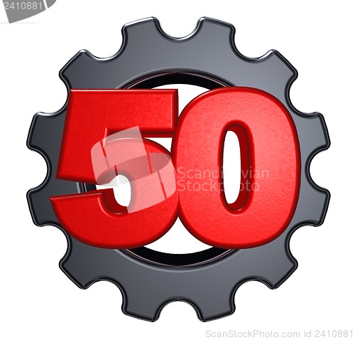 Image of number and cogwheel