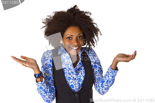 Image of Laughing african american woman