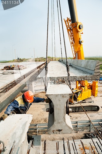 Image of process of bridge construction