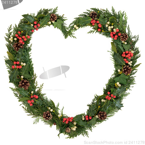 Image of Christmas Heart Wreath