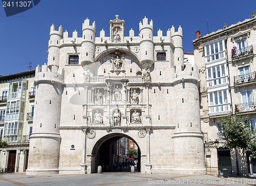 Image of Arch Santa Maria gateway to the city of Burgos Spain