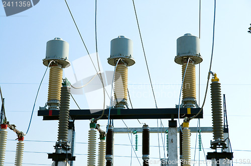 Image of view to high voltage substation