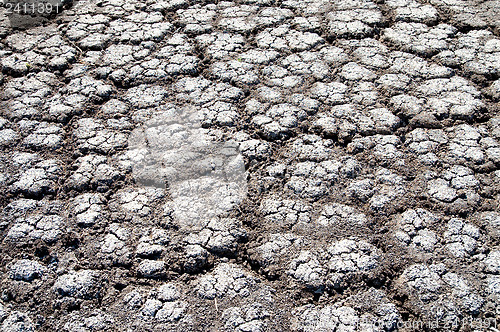 Image of black cracked waterless earth