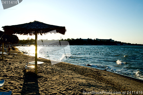 Image of sunset on a beach in Sevastopol