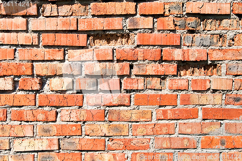 Image of red brick wall as background