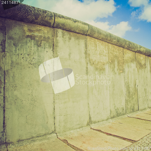 Image of Retro look Berlin Wall