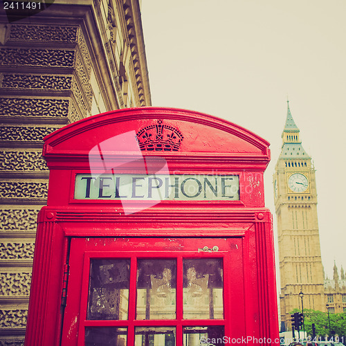 Image of Vintage look London telephone box