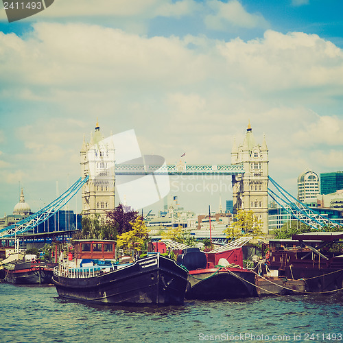 Image of Vintage look Tower Bridge, London