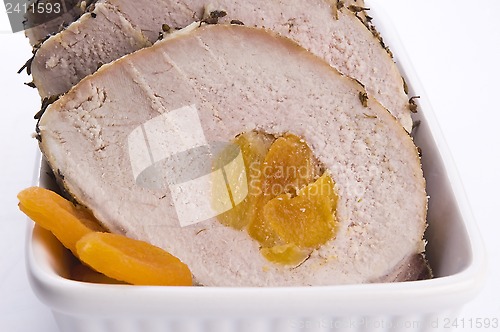 Image of Roasted pork loin with dried apricots