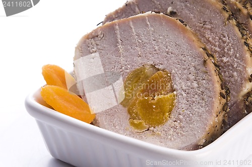 Image of Roasted pork loin with dried apricots